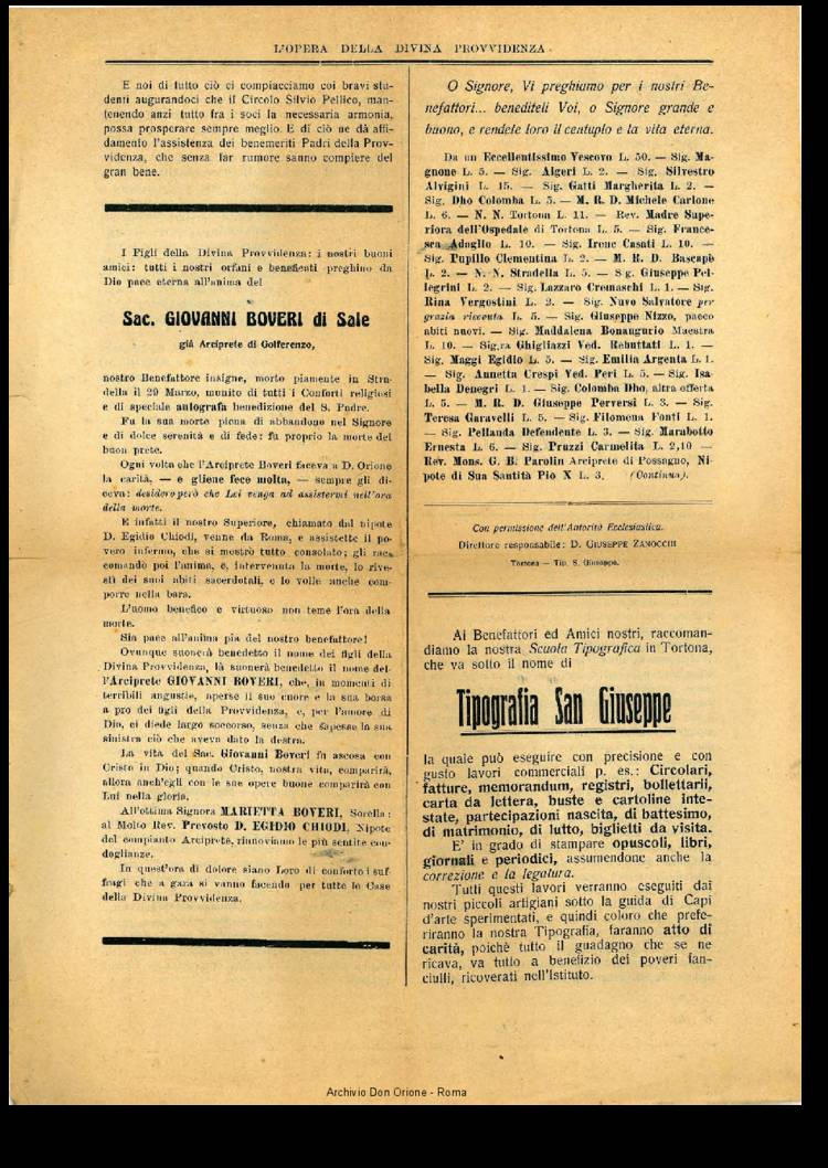 L'opera della Divina Provvidenza, 13, 01, 11-04-1914, pagina 4
