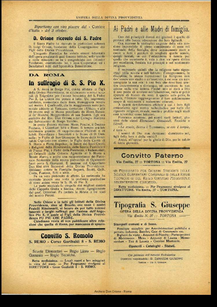 L'opera della Divina Provvidenza, 13, 03, 15-10-1914, pagina 4