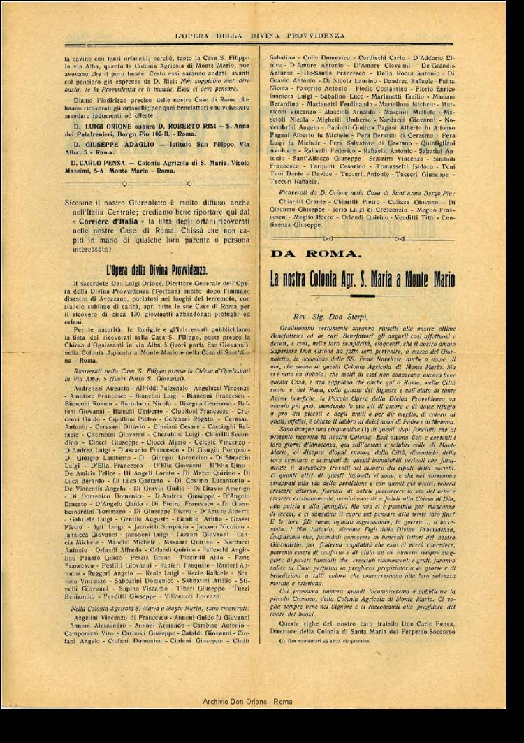 L'opera della Divina Provvidenza, 14, 01, 29-01-1915, pagina 2