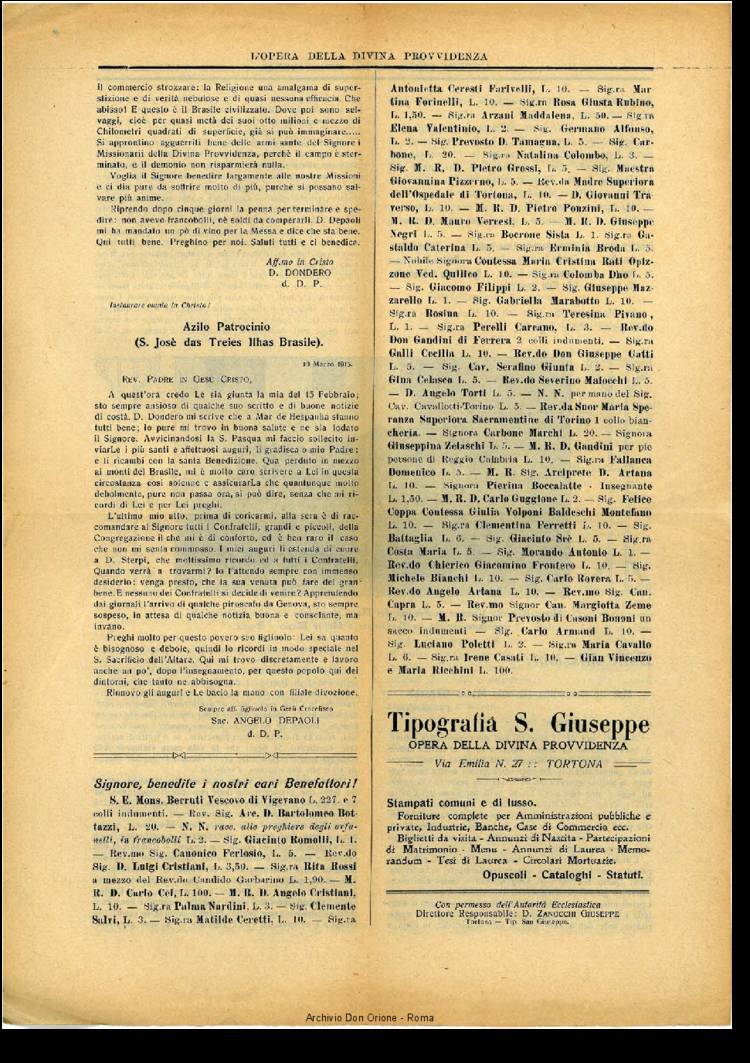 L'opera della Divina Provvidenza, 14, 04, 19-04-1915, pagina 4