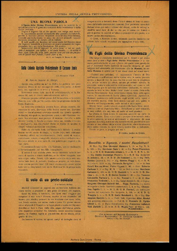 L'opera della Divina Provvidenza, 15, 01, 24-12-1916, pagina 4