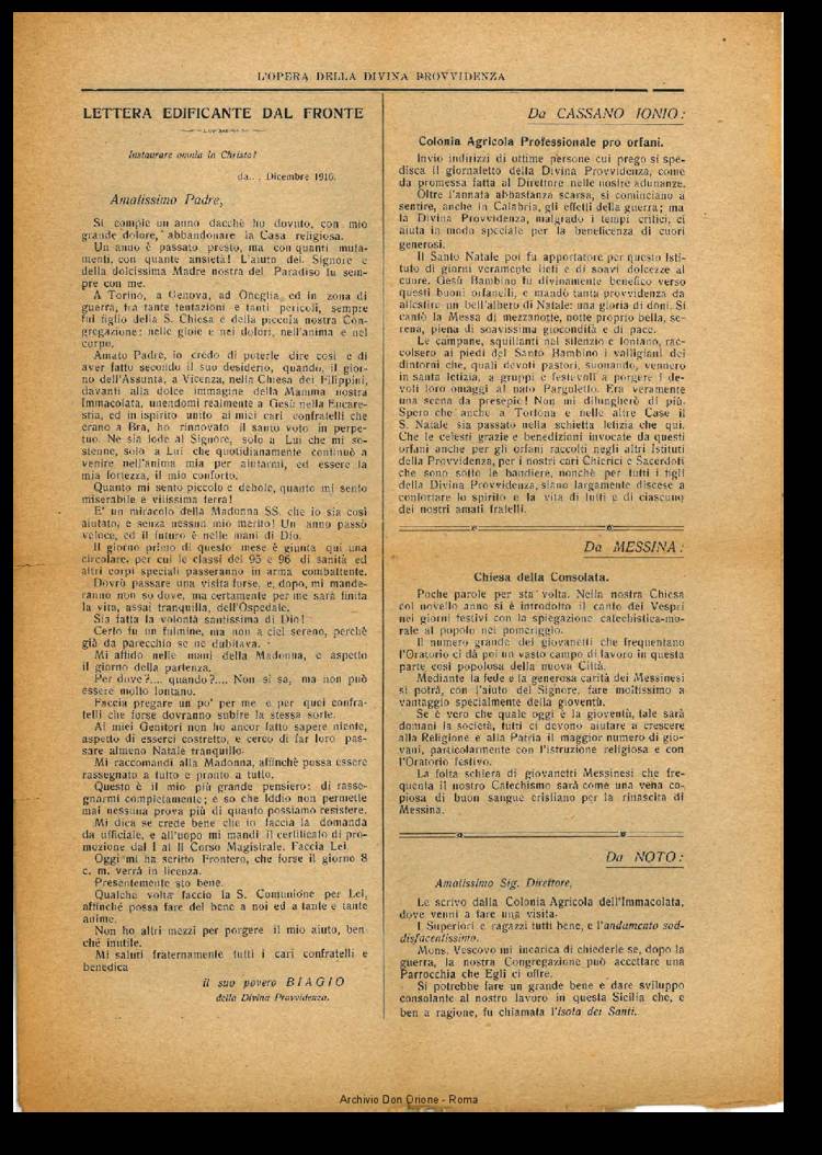 L'opera della Divina Provvidenza, 16, 01, 31-01-1917, pagina 3