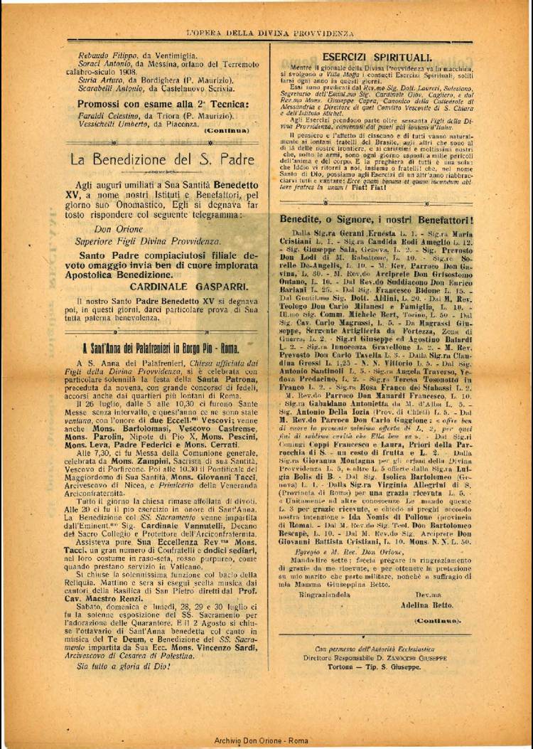 L'opera della Divina Provvidenza, 16, 07, 31-07-1917, pagina 4