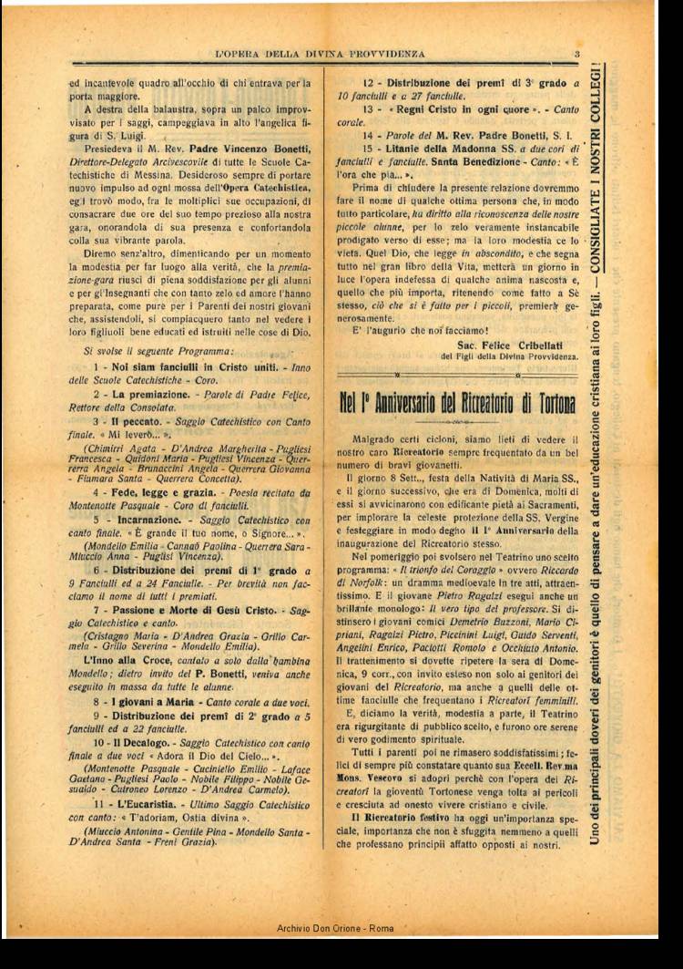 L'opera della Divina Provvidenza, 16, 08, 31-08-1917, pagina 3