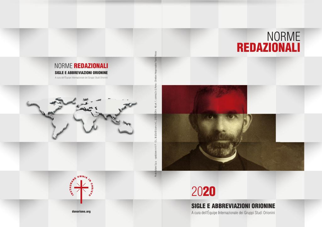 Gruppi Studi Orionini, Norme redazionali. Sigle e abbreviazioni orionine, Roma, 12/3/2019, pagina 1
