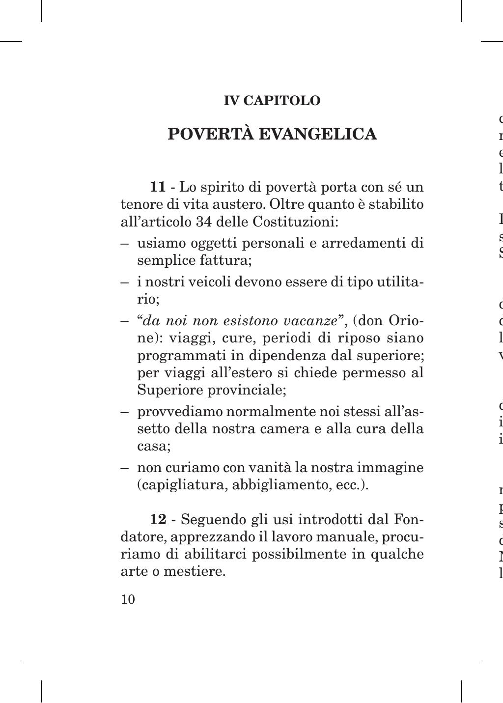 Piccola Opera della Divina Provvidenza, Norme dei figli della Divina Provvidenza (don Orione), Roma, 2018, pagina 10