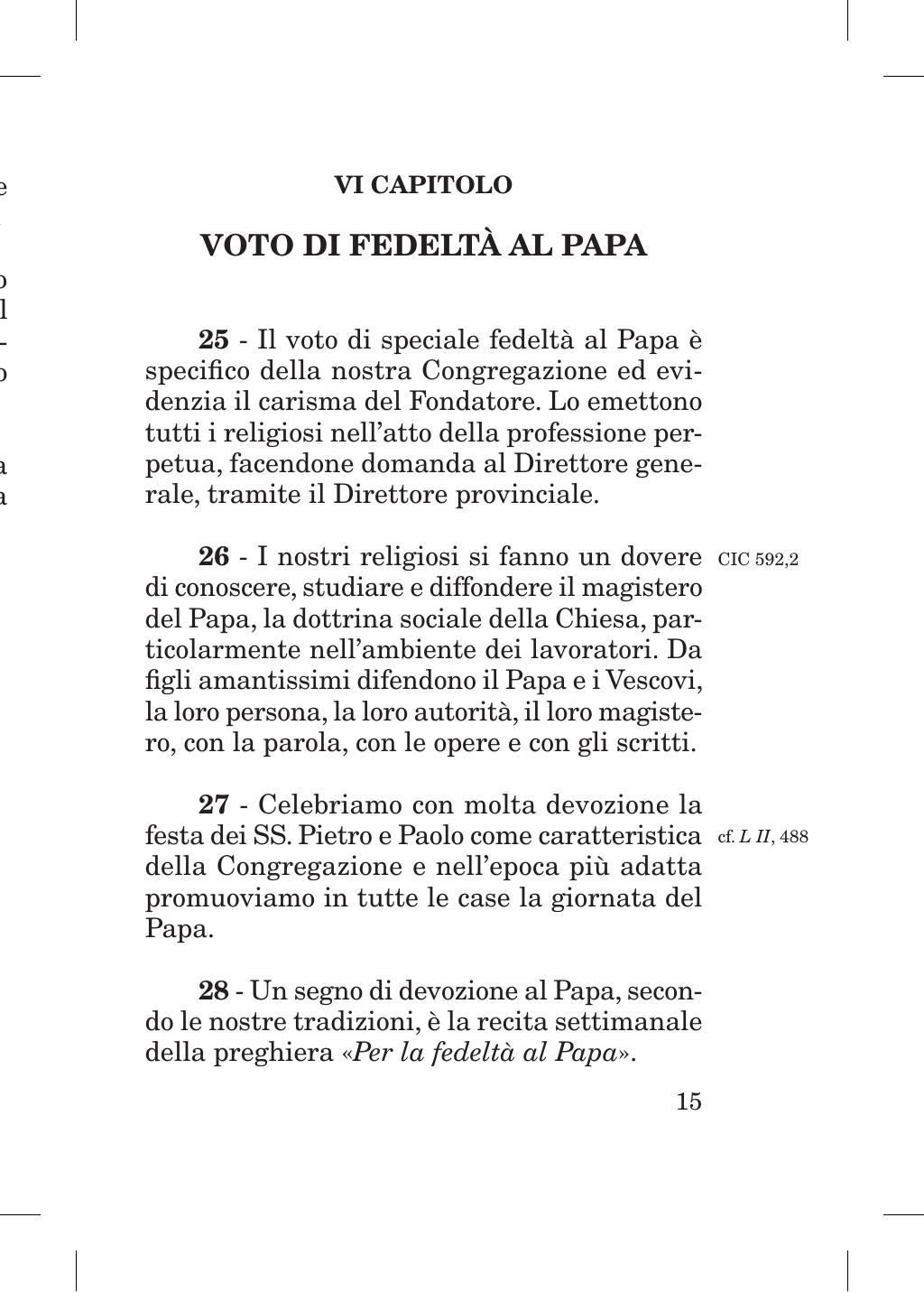 Piccola Opera della Divina Provvidenza, Norme dei figli della Divina Provvidenza (don Orione), Roma, 2018, pagina 15