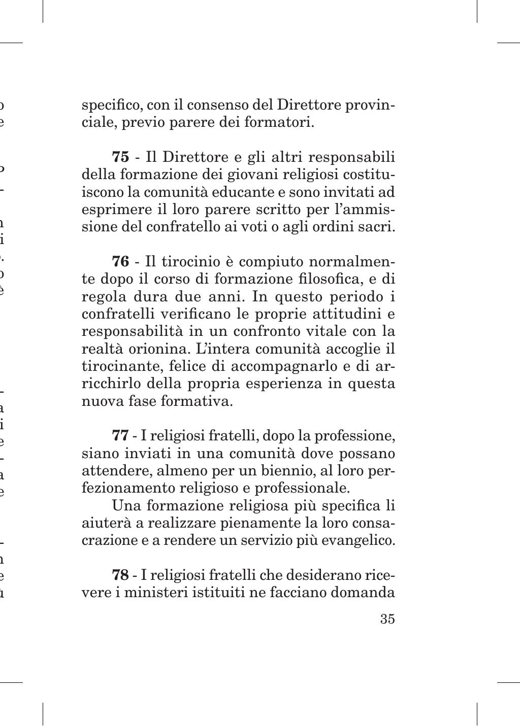 Piccola Opera della Divina Provvidenza, Norme dei figli della Divina Provvidenza (don Orione), Roma, 2018, pagina 35