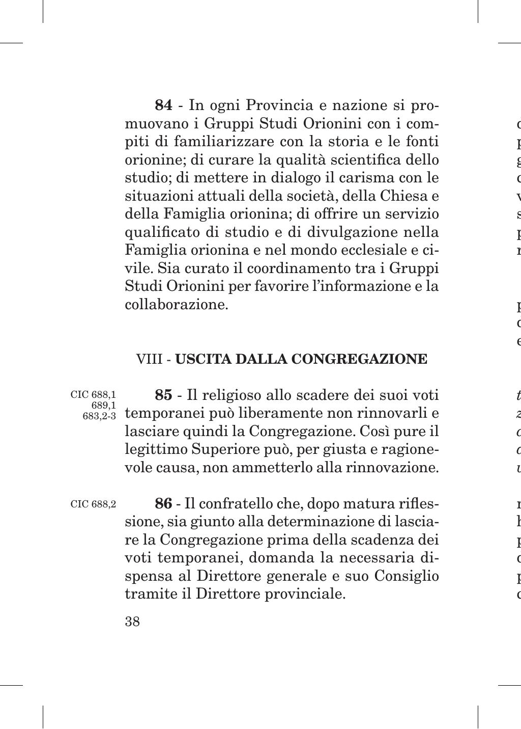 Piccola Opera della Divina Provvidenza, Norme dei figli della Divina Provvidenza (don Orione), Roma, 2018, pagina 38