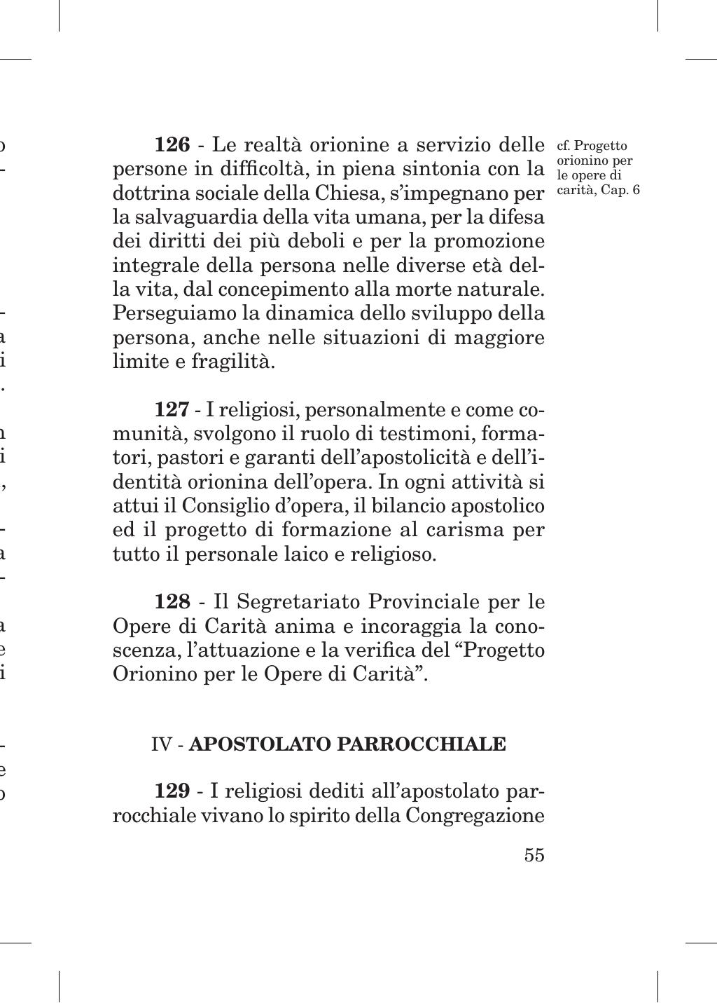 Piccola Opera della Divina Provvidenza, Norme dei figli della Divina Provvidenza (don Orione), Roma, 2018, pagina 55