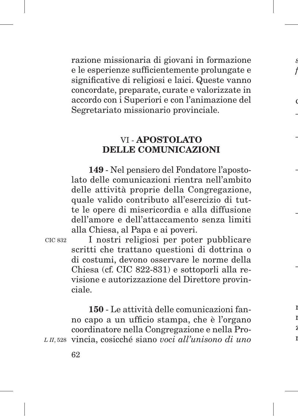 Piccola Opera della Divina Provvidenza, Norme dei figli della Divina Provvidenza (don Orione), Roma, 2018, pagina 62