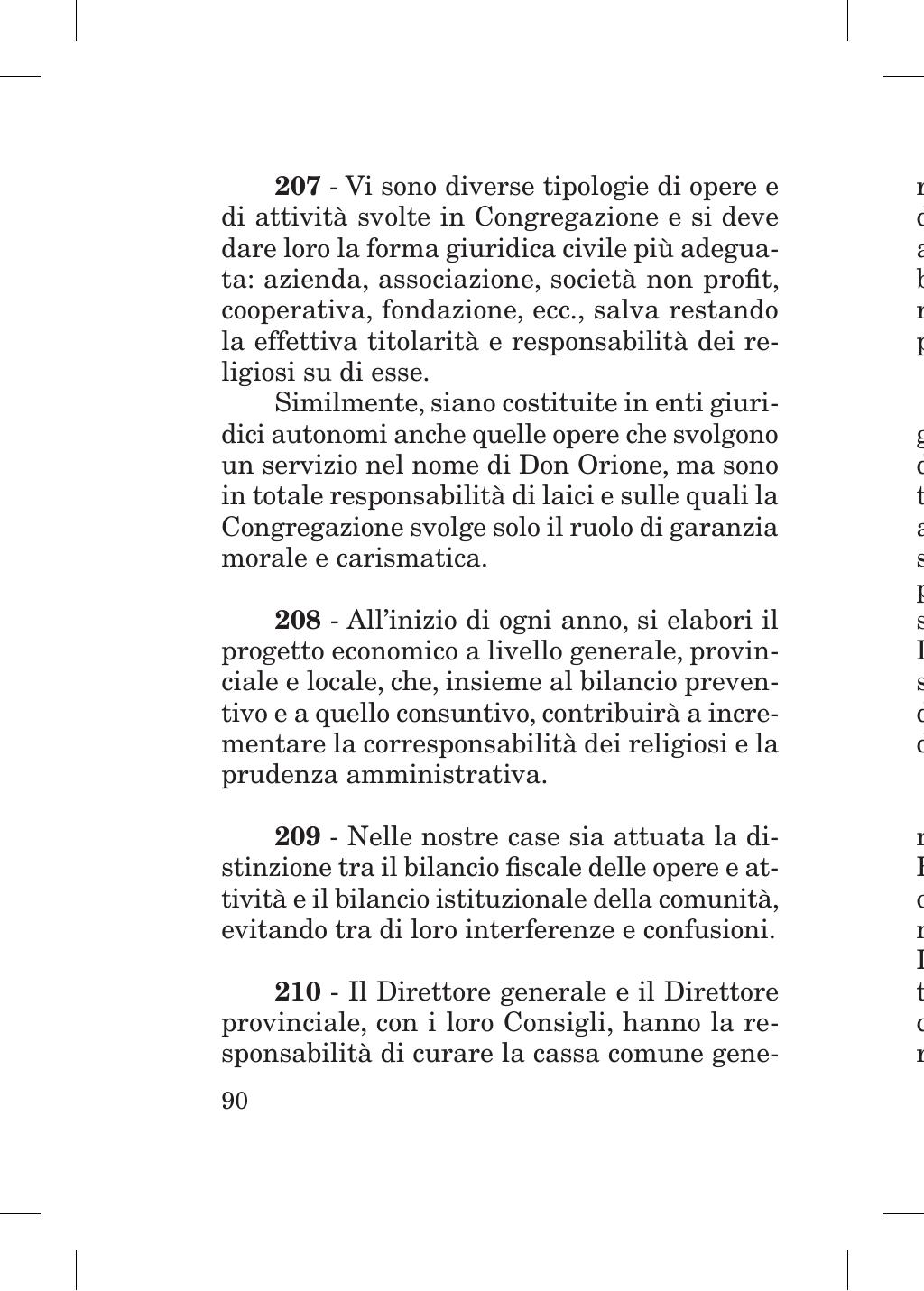 Piccola Opera della Divina Provvidenza, Norme dei figli della Divina Provvidenza (don Orione), Roma, 2018, pagina 90