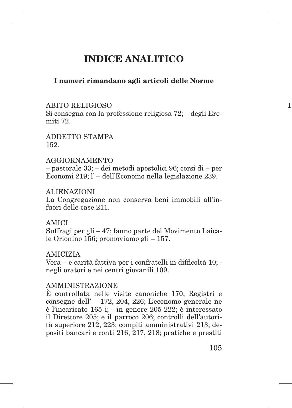Piccola Opera della Divina Provvidenza, Norme dei figli della Divina Provvidenza (don Orione), Roma, 2018, pagina 105