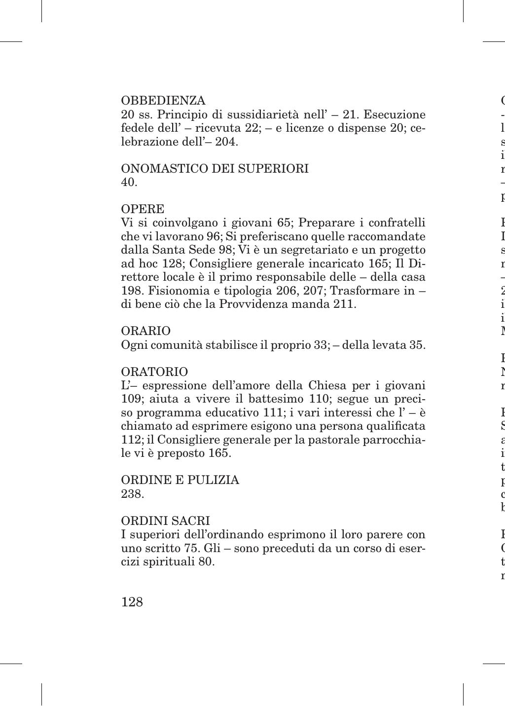 Piccola Opera della Divina Provvidenza, Norme dei figli della Divina Provvidenza (don Orione), Roma, 2018, pagina 128