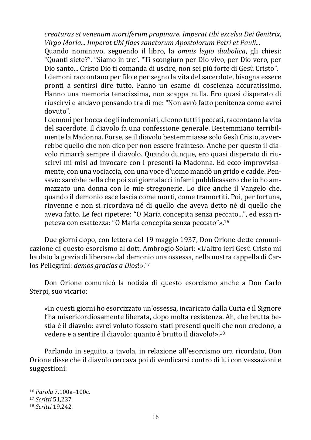 <<Il nemico d'ogni bene>> San Luigi Orione esorcista, Roma, 18/10/2020, pagina 16