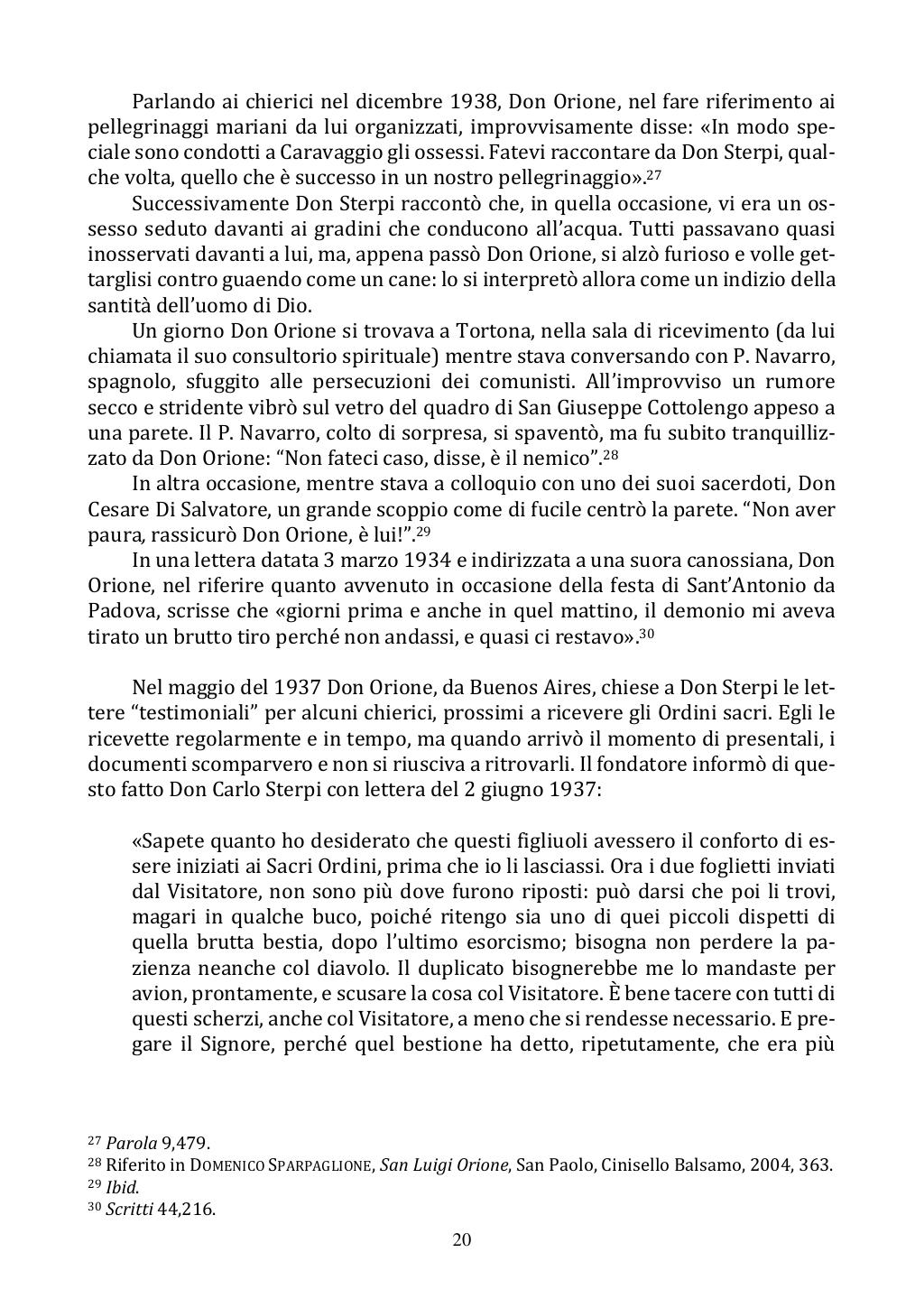 <<Il nemico d'ogni bene>> San Luigi Orione esorcista, Roma, 18/10/2020, pagina 20