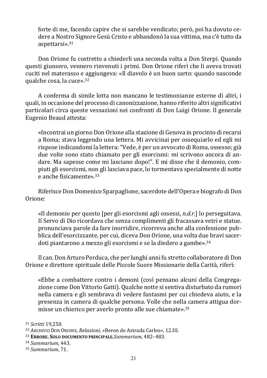 <<Il nemico d'ogni bene>> San Luigi Orione esorcista, Roma, 18/10/2020, pagina 21