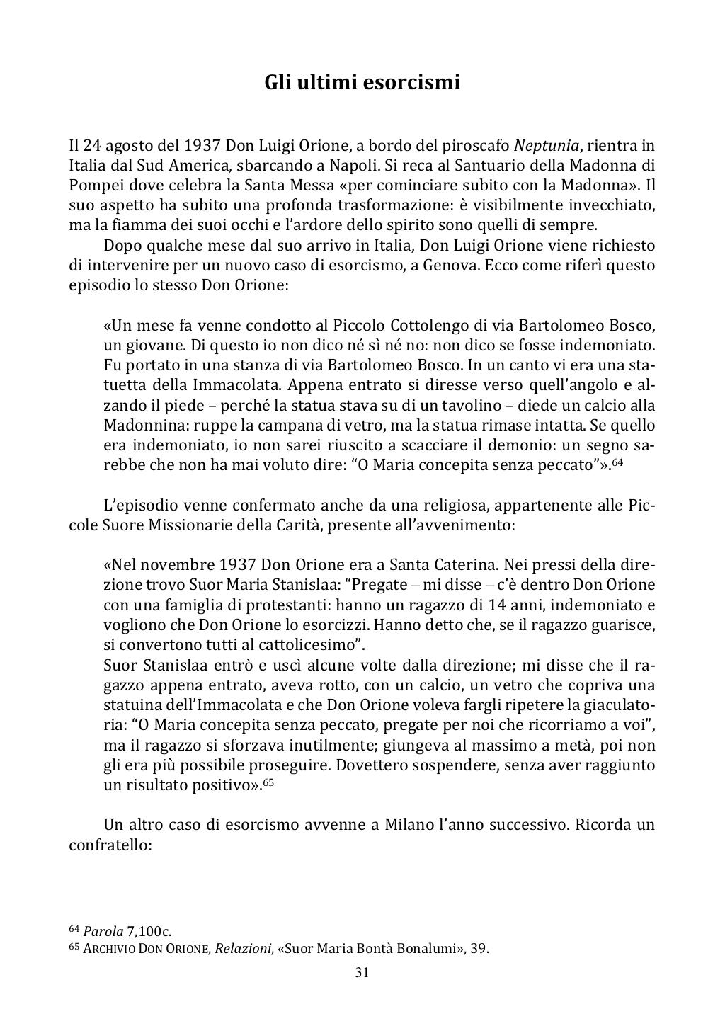<<Il nemico d'ogni bene>> San Luigi Orione esorcista, Roma, 18/10/2020, pagina 31