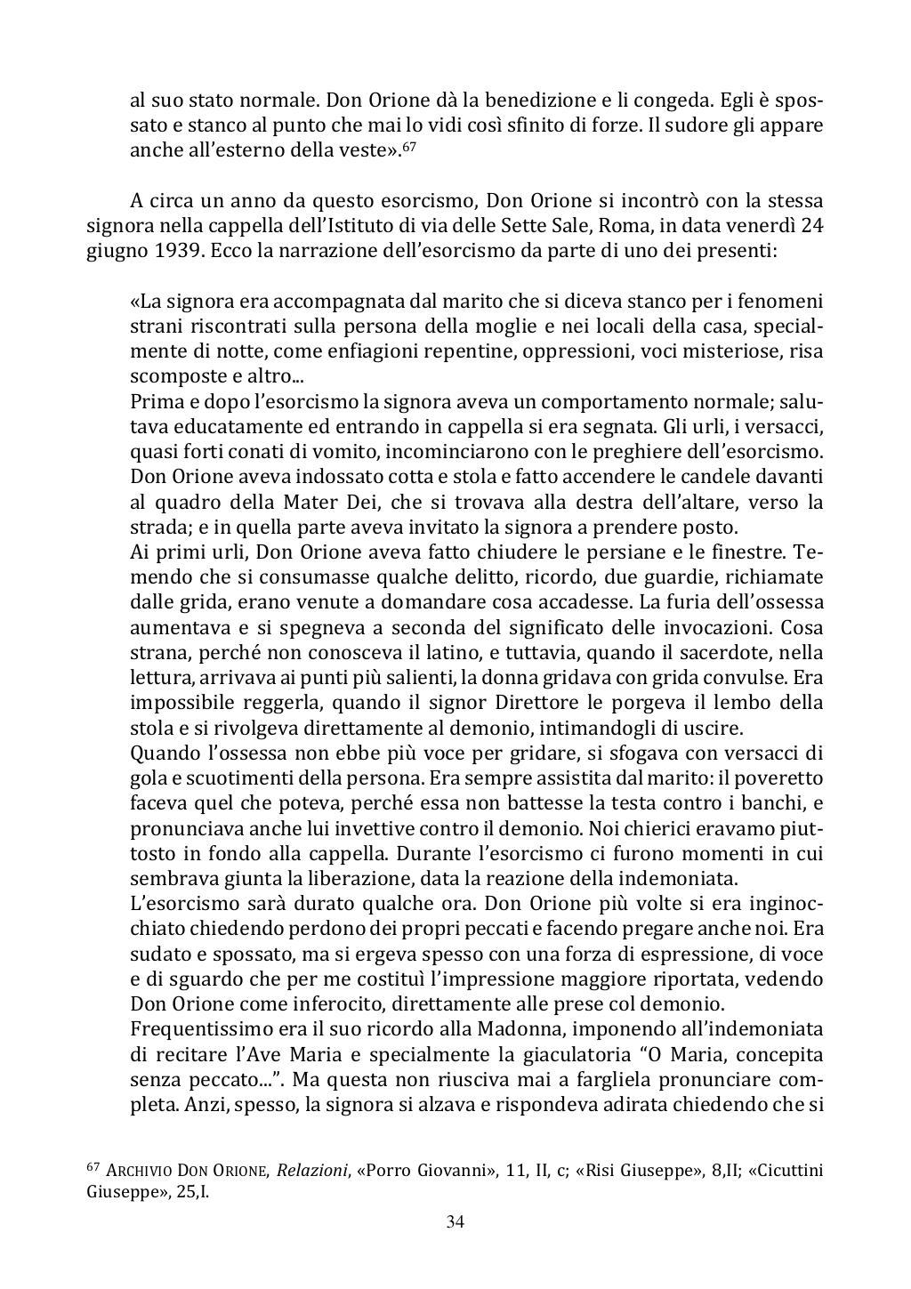 <<Il nemico d'ogni bene>> San Luigi Orione esorcista, Roma, 18/10/2020, pagina 34