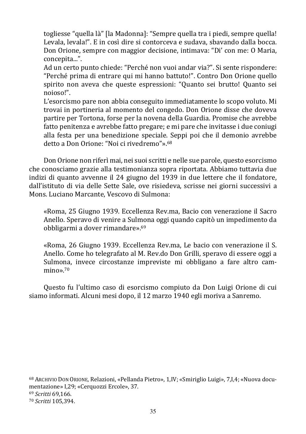 <<Il nemico d'ogni bene>> San Luigi Orione esorcista, Roma, 18/10/2020, pagina 35
