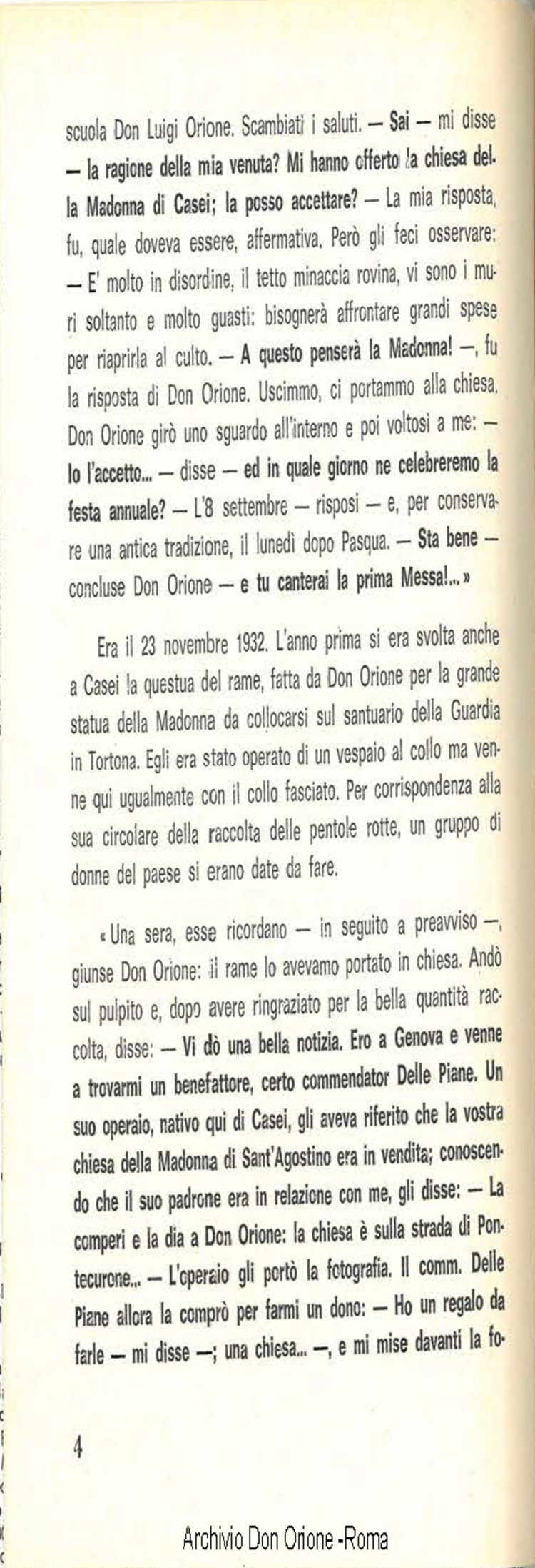 Santuario della Madonna delle Grazie di S. Agostinoi in Casei Gerola (PV). Cenni storici e preghiere, 29-8-1969, pagina 6