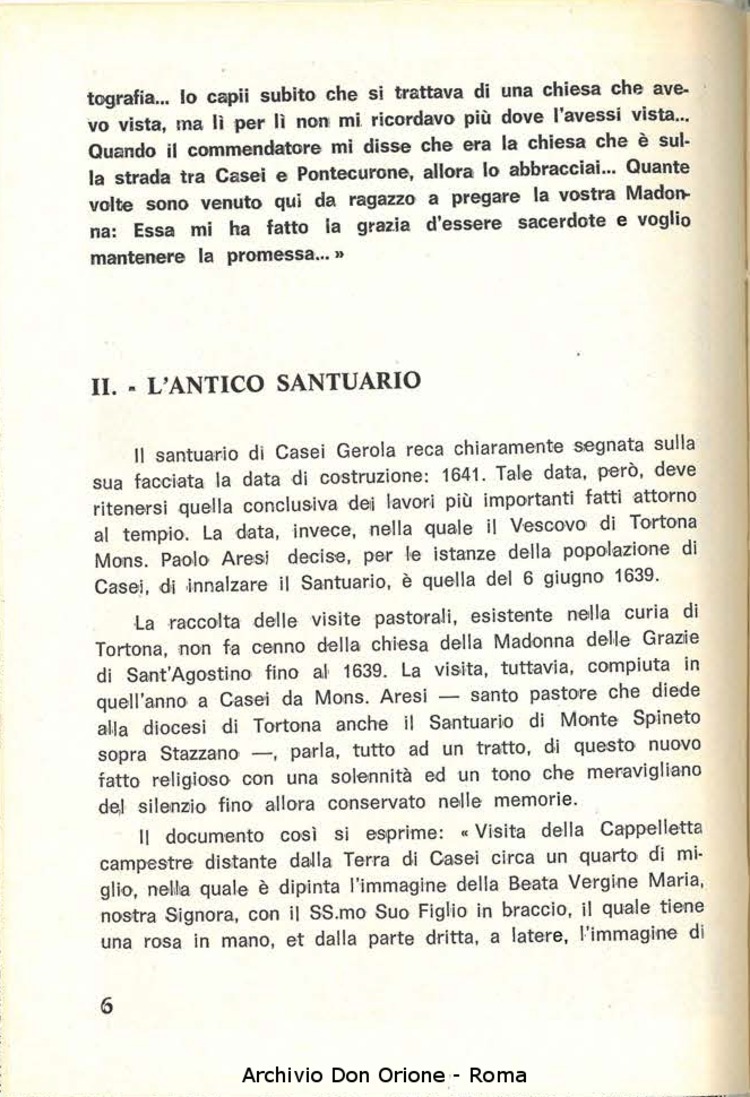 Santuario della Madonna delle Grazie di S. Agostinoi in Casei Gerola (PV). Cenni storici e preghiere, 29-8-1969, pagina 8