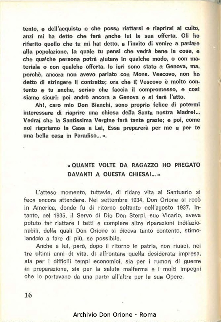 Santuario della Madonna delle Grazie di S. Agostinoi in Casei Gerola (PV). Cenni storici e preghiere, 29-8-1969, pagina 18