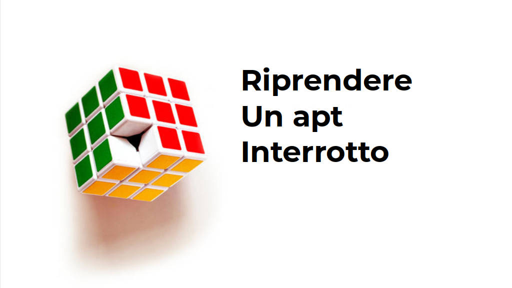  Riprendere un apt interrotto: copertina