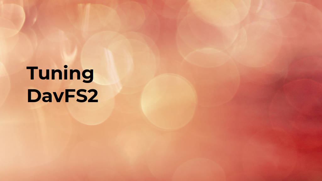 Tuning Davfs2: copertina