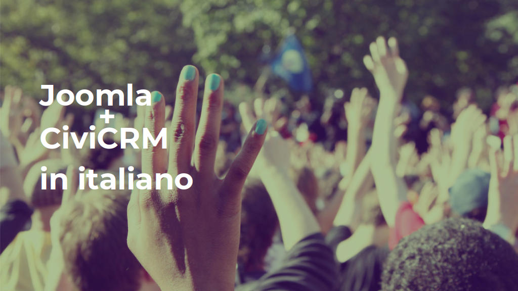 Joomla+CiviCRM in italiano, copertina