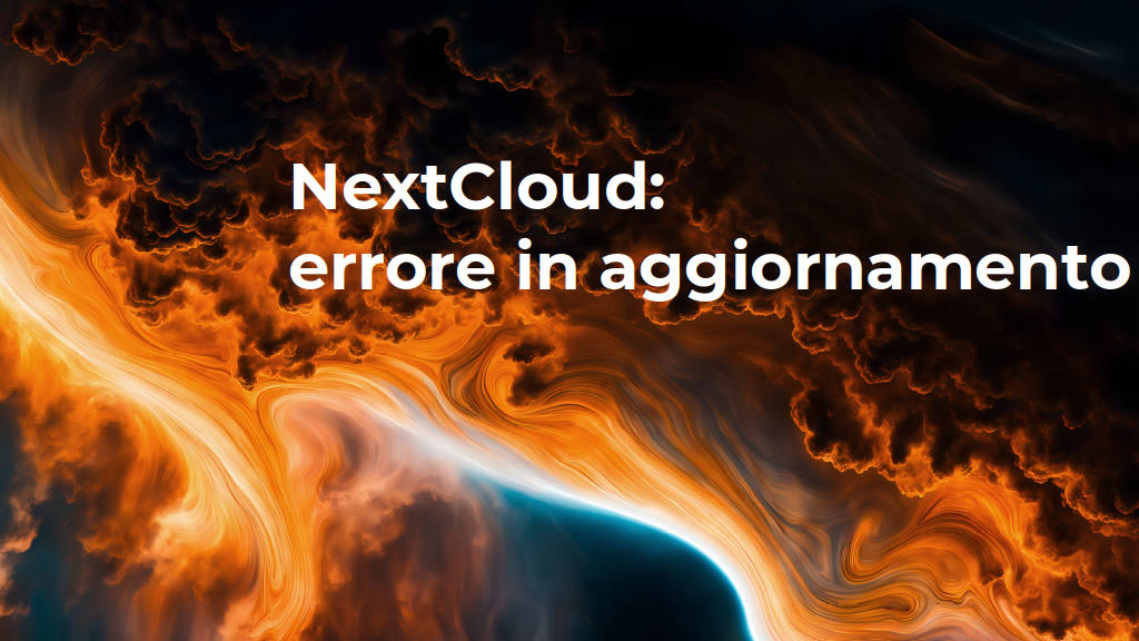 NextCloud: errore in aggiornamento: copertina