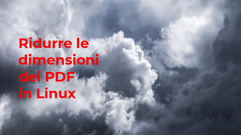 Ridurre i file PDF. Copertina