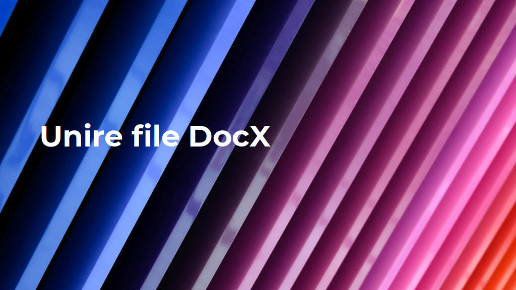 Unire file DocX: copertina